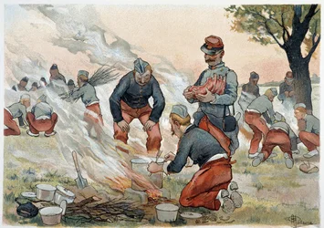 La Popote - em "Album militaire" de Albert Guillaume (1873-1942), ca. 1900