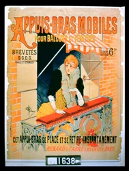 Propaganda de cartazes &39;Braço móvel repousa para varandas e janelas&39;, feita por Renard e Fabre, Paris