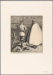 Design para um cartoon político sobre a Primeira Guerra Mundial