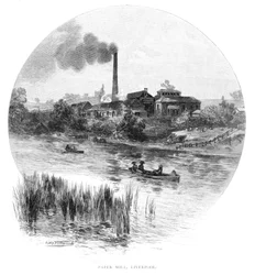Paper Mill, Liverpool, Nova Gales do Sul, Austrália, 1886.