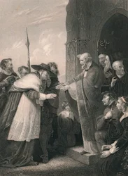 Cardeal Wolsey: Entrando na Abadia de Leicester, 1530, meados do século XIX.