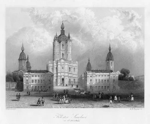 Kloster Smolnoi, perto de São Petersburgo, Rússia, c1840.