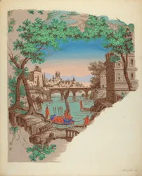 Papel de parede, c. 1936.
