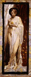 A Draped Nude / Estudo, c.1867 (óleo sobre painel)