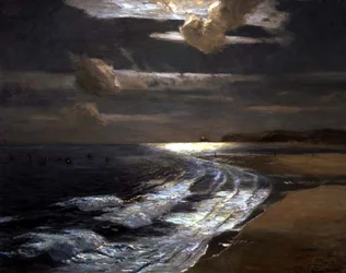 Silver Moonlight, St. Ives Bay (óleo sobre tela)