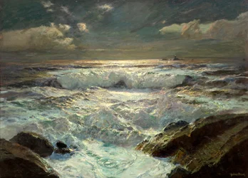 A luz dos navios de guerra (óleo sobre tela)