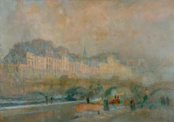 Paris, a fechadura da Casa da Moeda; Sol de inverno ou vista do Pó
