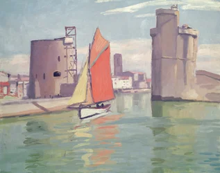 La Rochelle, as duas torres do antigo porto vistas do porto exterior