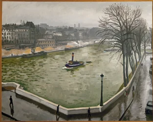 O Sena em Paris (óleo sobre tela)
