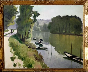 Paisagem da Ile de France, século XX (óleo sobre tela)