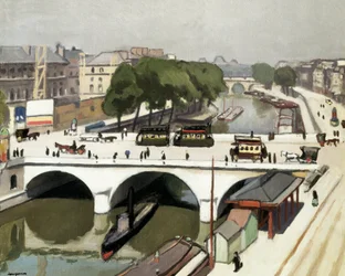 A Pont Saint Michel em Paris. Pintura de Albert Marquet (1875-1947)