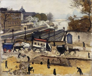 Paris, a Nova Ponte, obra; Paris, le Pont Neuf, travaux