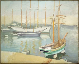 Barcos à vela em Marselha (óleo sobre tela)