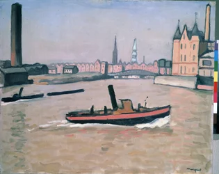 O Porto de Hamburgo 1909 (óleo sobre tela)
