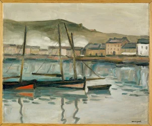 O porto de Fecamp, Normandia (óleo sobre tela)