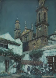 Moonlight - um Jardim em Sevilha (aguarela sobre papel)