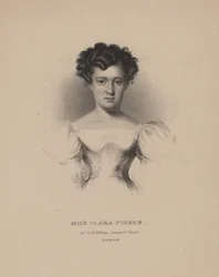 Miss Clara Fisher, lito de CG Childs, 1830