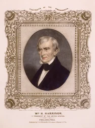 Presidente dos EUA William Henry Harrison, 1846 (litografia)