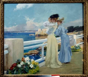 The Gulls ou "The French Riviera" Pintura de Albert Maignan (1845-1908) 1906 Le Havre, Musee des Beaux Arts
