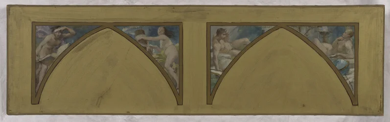 Esboço para o Hôtel de Ville de Paris: obras filosóficas de Voltaire. L