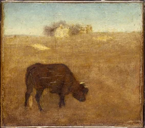 Brilho da noite, a velha vaca vermelha, de início a meados dos anos 1870