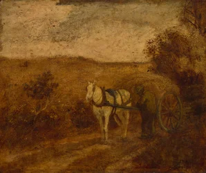 Remendar o arnês, meados a finais da década de 1870 (óleo sobre tela)