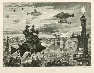 Paris à noite, século XX, 1880.