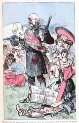 Philéas Fogg e Passepartout após a volta ao mundo em 3 anos 8 meses e 17 dias, paródia de Jules Verne, "Viagens muito extraordinárias de Saturnin Farandoul em 5 ou 6 partes do mundo e em todos os países conhecidos ou desconhecidos do Sr. Jules Verne" por