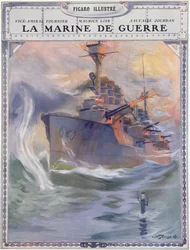 Navio de guerra francês, ilustração da capa de "La Marine de Guerre