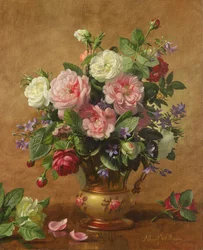 Rosas em um vaso com esmalte rosa, 1995