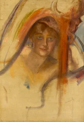 Estudo para mulher com harpa, c.1902