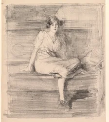 Jovem sem título sentada, 1914.