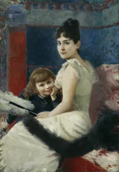 Irene von Keller com o filho Balthasar