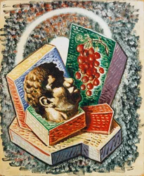 Testa con uva (cabeça com uva) (óleo sobre tela)