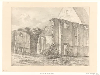 As ruínas da igreja em Bergen