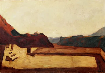 Am Kalvarienberg bei Bozen - Calvário perto de Bolzano, Itália (pintura sobre tela)
