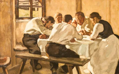 Almoço, cerca de 1910