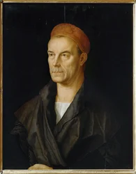 Jakob II Fugger, chamado "O Rico" (pintura sobre madeira de tília)