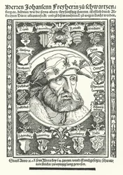 Johann de Schwarzenberg, moralista, poeta e reformador alemão (gravura)