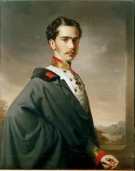 O imperador Francisco José I da Áustria em jovem ...