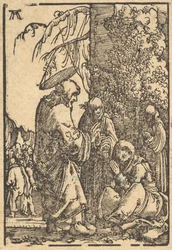 Cristo se despedindo de sua mãe, da queda e salvação da humanidade através do ..., ca. 1513
