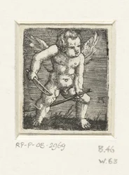 Putto com um cavalo de pau