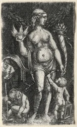Vênus entre dois cupidos, 1520.