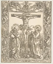 Cristo na cruz entre a Virgem e São João, 1516.