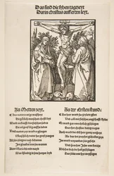 Cristo na Cruz entre a Virgem e São João primeira folha de dois, 1510.