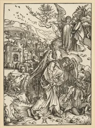 O anjo lança o dragão no abismo e encerra-o nele (Apocalipse)