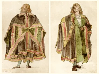 Designs de trajes da corte imperial