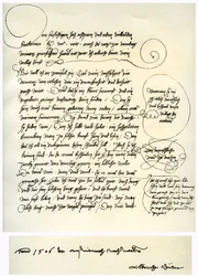 Projeto de dedicação de Albrecht Durers a Bilibald Pirckheimer, c1523