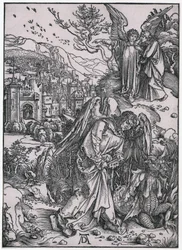 Anjo com a chave do abismo, XIV. Figura, folha 16 da série «O Apocalipse»