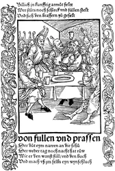Ilustração do livro Ship of Fools, de Sebastian Brant, 1494.
